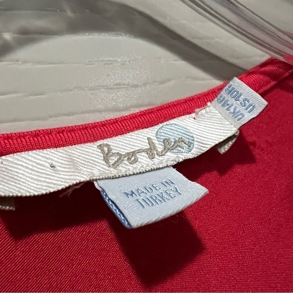 Boden 10 Pink V Neck 3/4 Sleeve Stretchy Viscose Blouse O - Picture 3 of 4